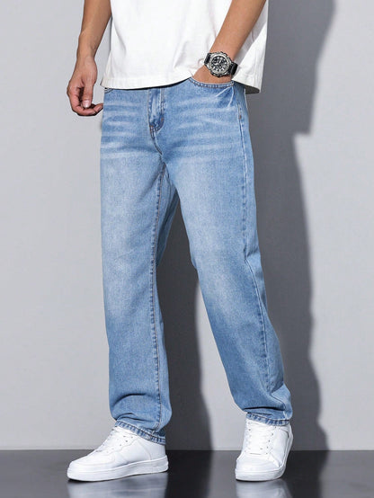 Knud | Baggy Jeans i Denim med Løs Pasform og Praktiske Lommer