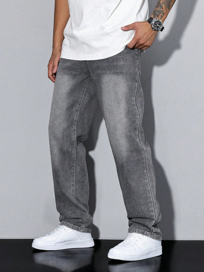 Knud | Baggy Jeans i Denim med Løs Pasform og Praktiske Lommer