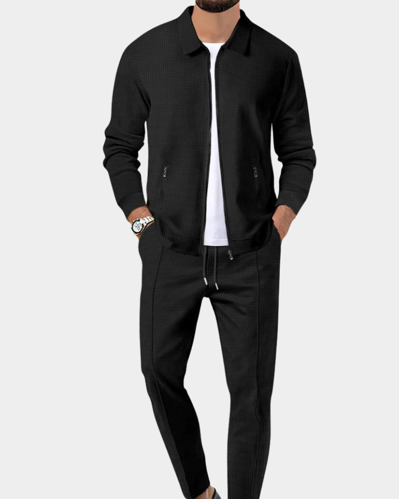 Nikolaj | Elegant Alsidigt Blazer-Sæt Med Lynlås Og Snoretalje