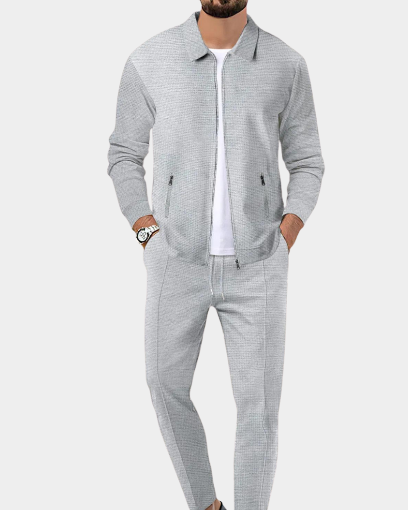 Nikolaj | Elegant Alsidigt Blazer-Sæt Med Lynlås Og Snoretalje