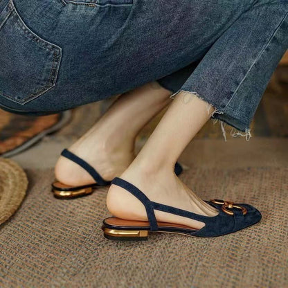 Abigail - Luksuriøse slingbacks i ruskindslook