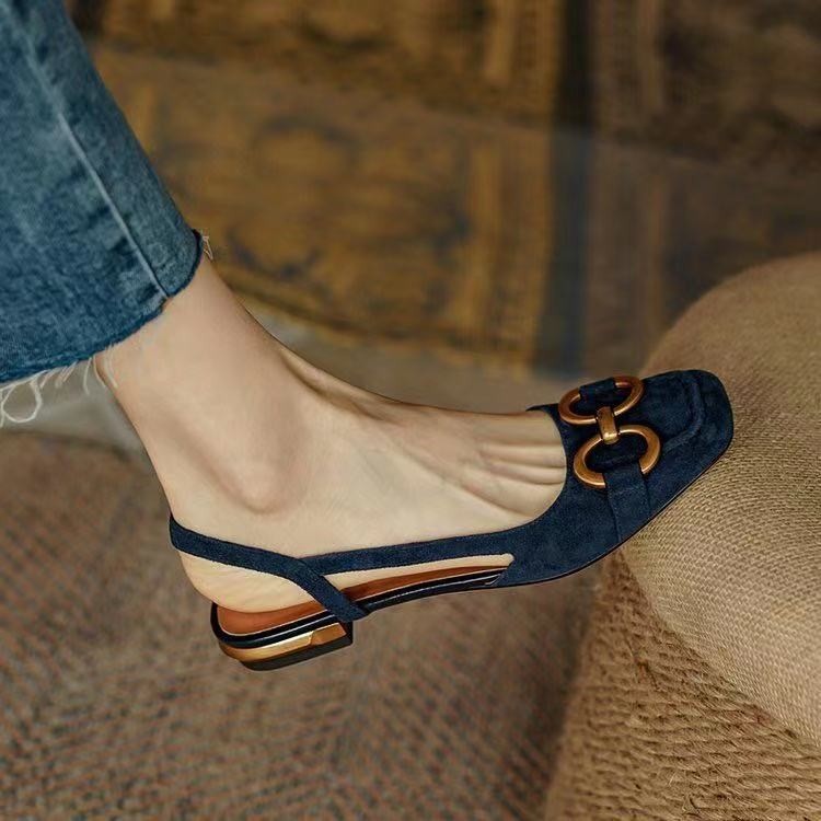 Abigail - Luksuriøse slingbacks i ruskindslook