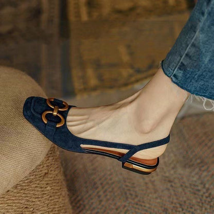 Abigail - Luksuriøse slingbacks i ruskindslook
