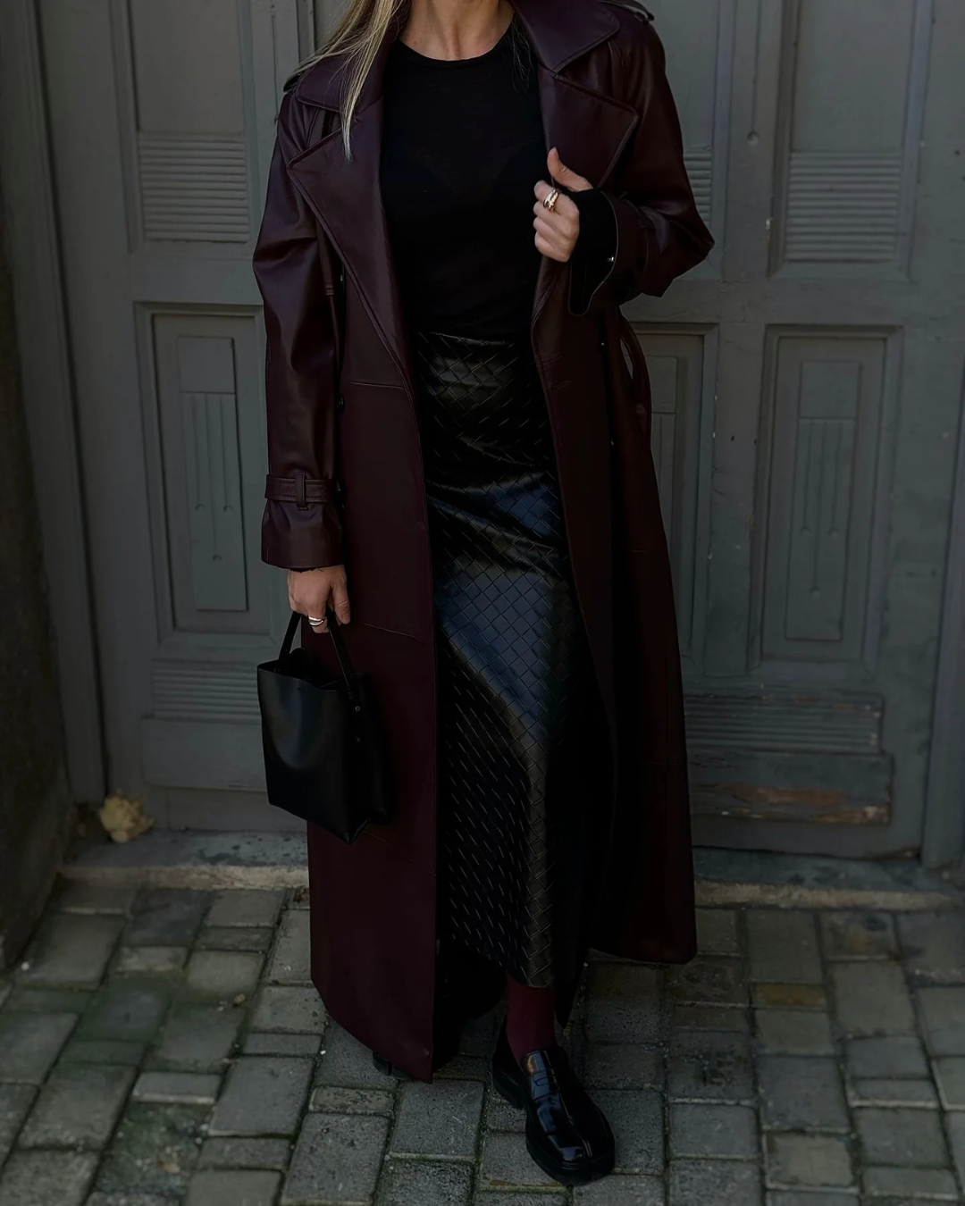 Dame Stilfuld Lang Vinter Maxi Trenchcoat
