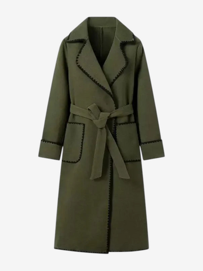 Caroline | Elegant trenchcoat med bælte i taljen og sidelommer