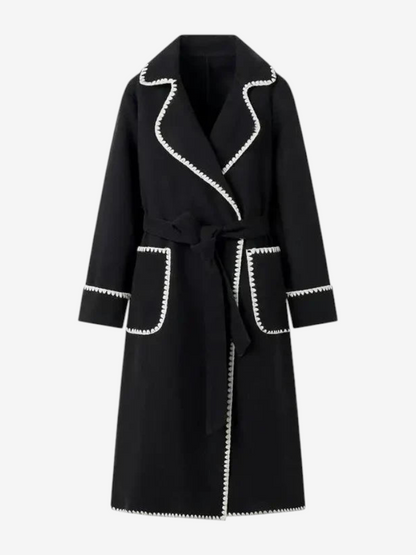 Caroline | Elegant trenchcoat med bælte i taljen og sidelommer