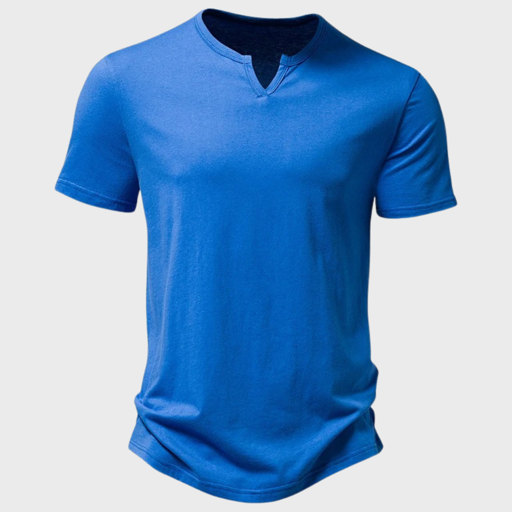 Casual Henley T-shirt med Knapper