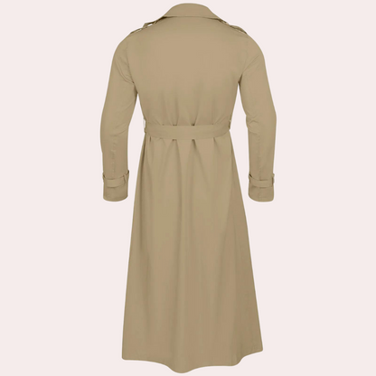 Marius | Lang trenchcoat med vandafvisende stof