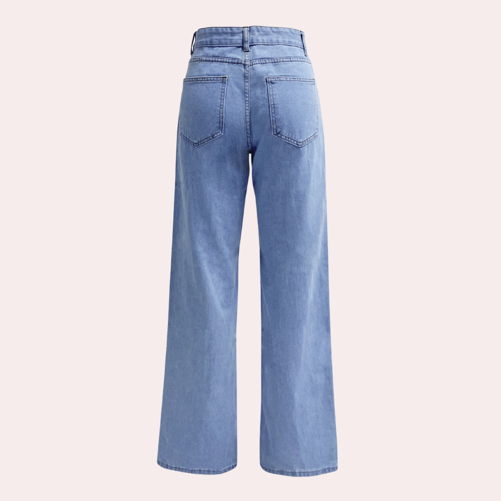 Stilfulde jeans med høj talje og brede ben