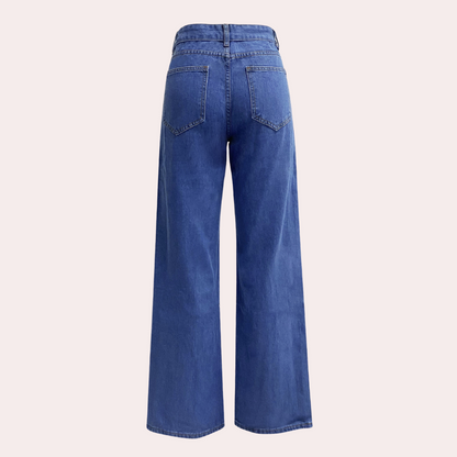 Stilfulde jeans med høj talje og brede ben
