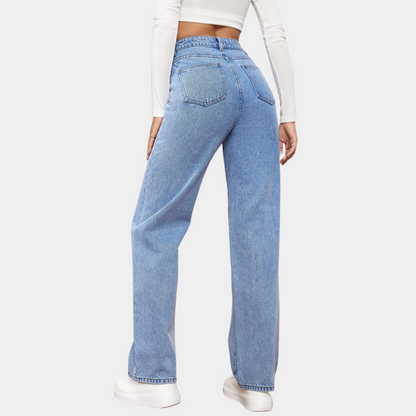Stilfulde jeans med høj talje og brede ben