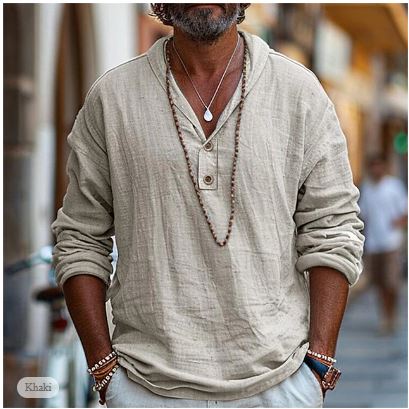 Moderne Elegant Casual Stilfuld Popover-Skjorte