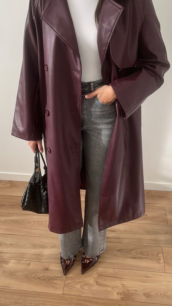 Dame Stilfuld Lang Vinter Maxi Trenchcoat