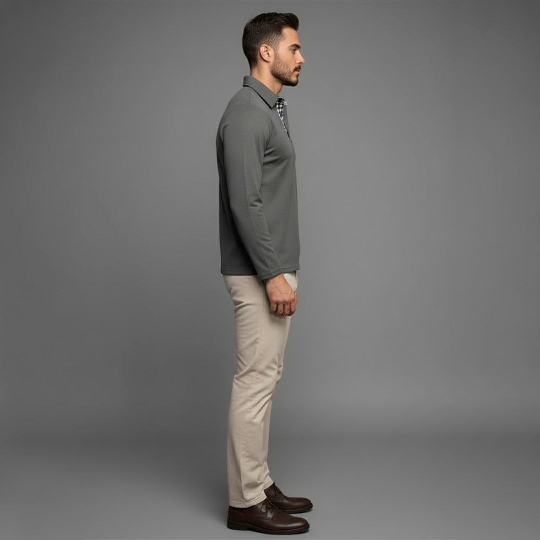 Herre Moderne Komfortabel Stilfuld langærmede vinterpolo-shirt