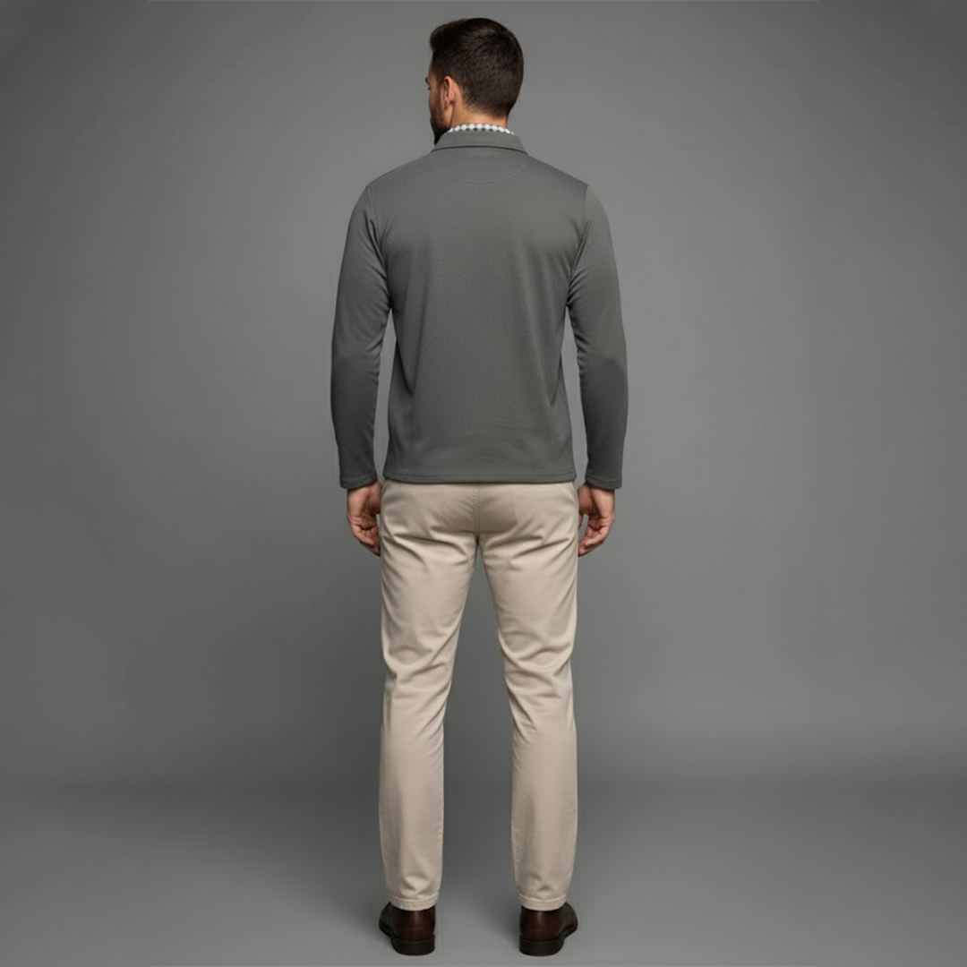 Herre Moderne Komfortabel Stilfuld langærmede vinterpolo-shirt