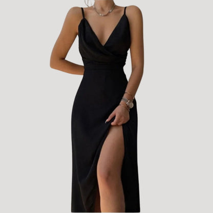 Dame Elegant Bryllupsgæst Slit Maxi Kjole
