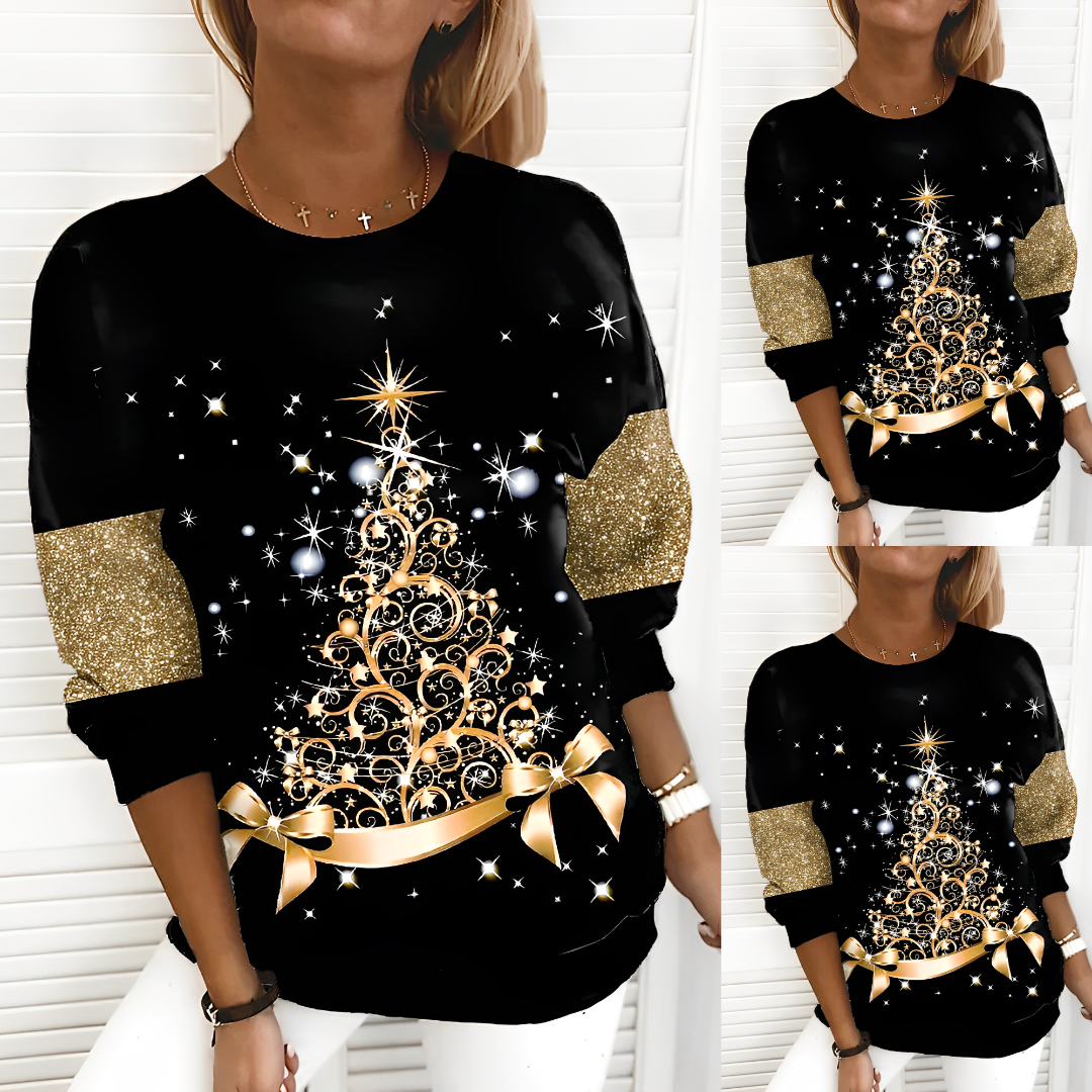 Bauble | Julesweater i sort med festlige motiver