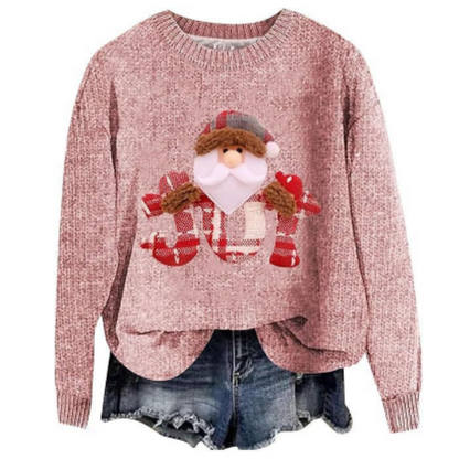 Snowflake | Julesweater i blød strik med klassisk rund hals