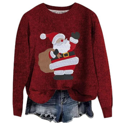 Snowflake | Julesweater i blød strik med klassisk rund hals
