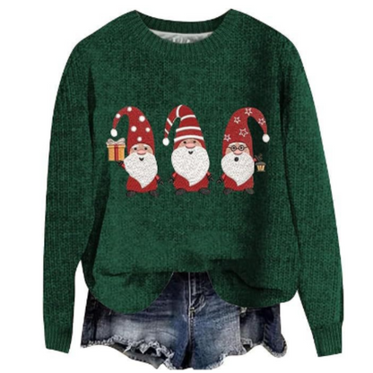 Snowflake | Julesweater i blød strik med klassisk rund hals