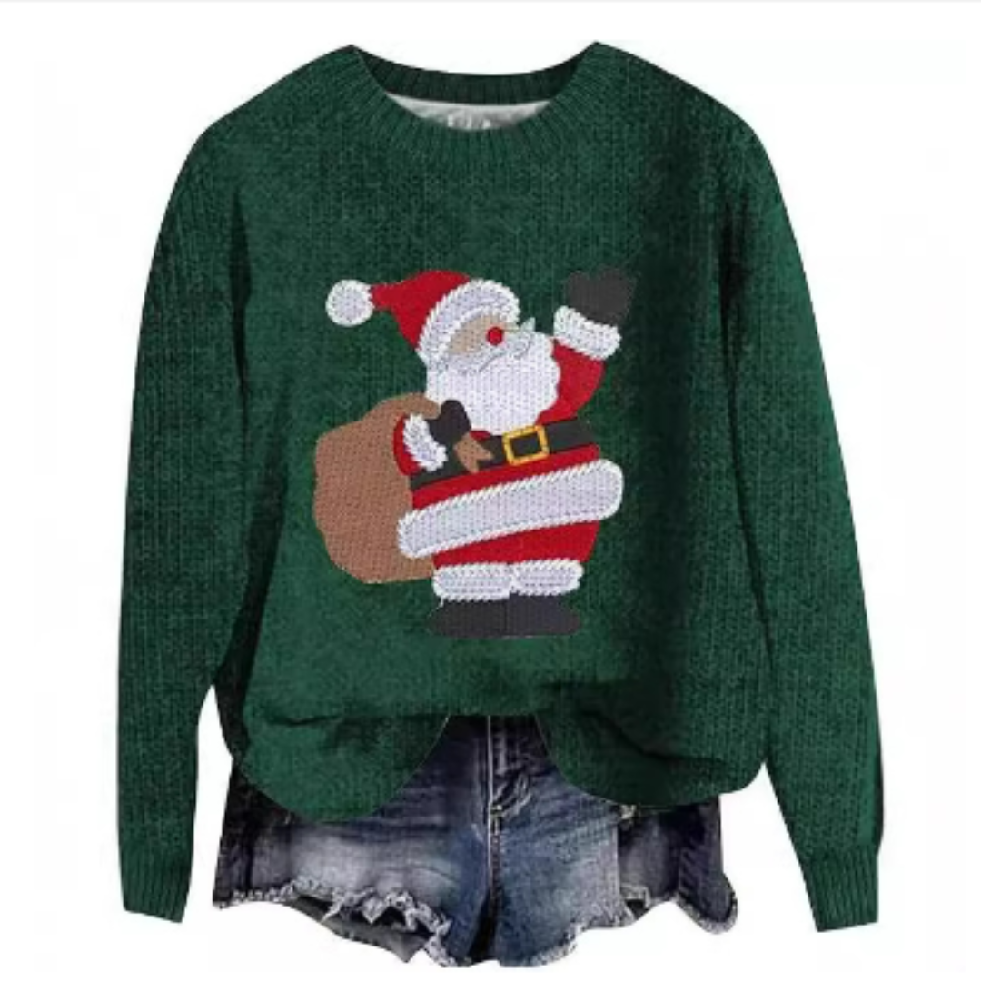 Snowflake | Julesweater i blød strik med klassisk rund hals