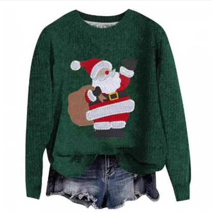 Snowflake | Julesweater i blød strik med klassisk rund hals