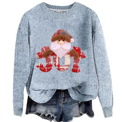 Snowflake | Julesweater i blød strik med klassisk rund hals