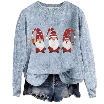 Snowflake | Julesweater i blød strik med klassisk rund hals