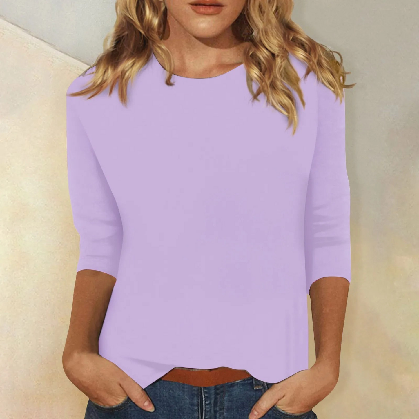 Elegant Casual Stilfuld Langærmet Top