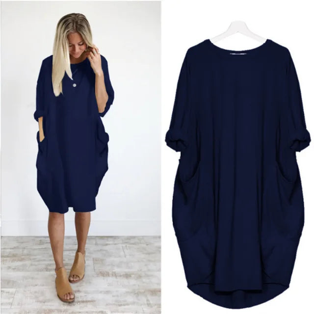 Elegant Stilfuld Relaxed Fit Kjole