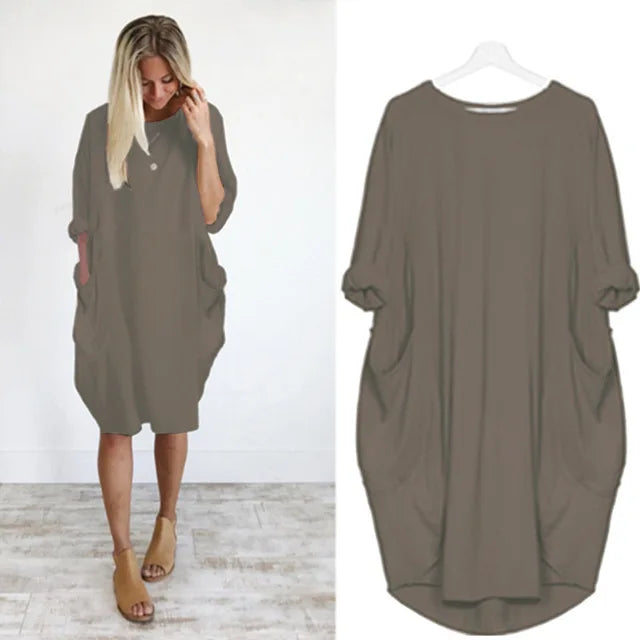 Elegant Stilfuld Relaxed Fit Kjole