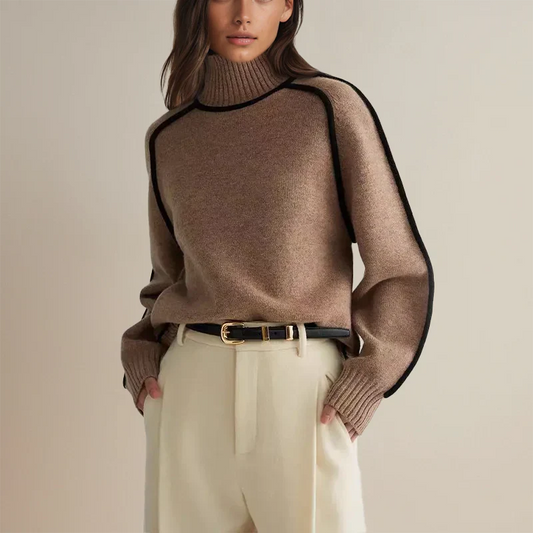 Tamara - Alsidig Rullekravesweater Tamara med Flatterende