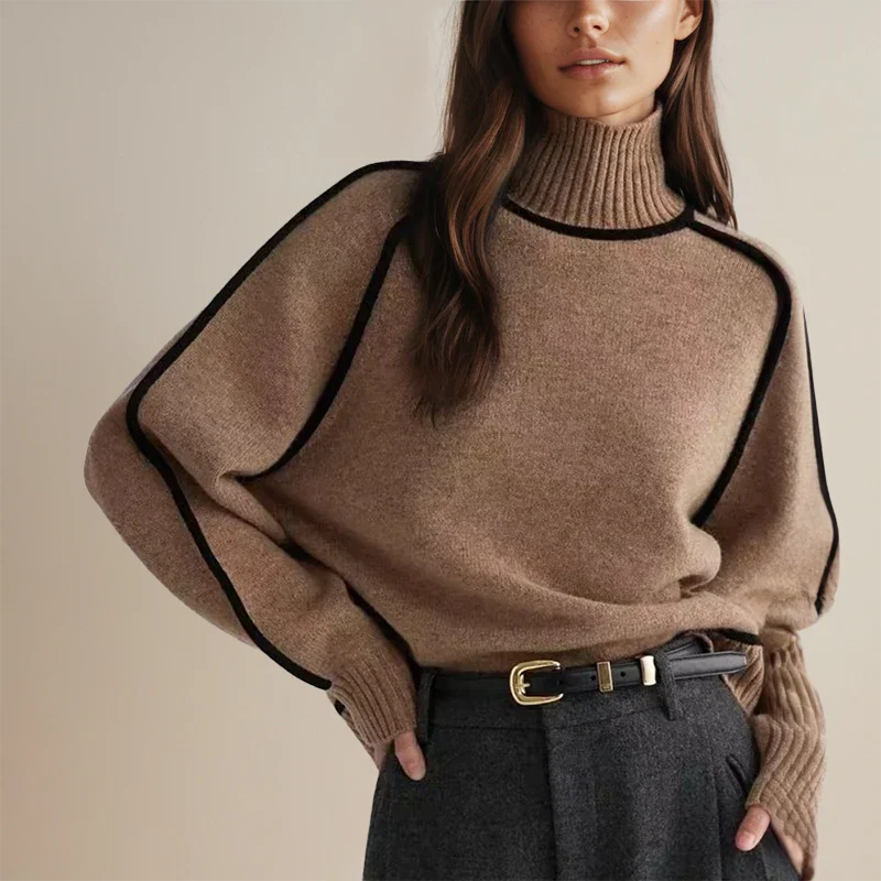 Tamara - Alsidig Rullekravesweater Tamara med Flatterende