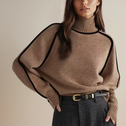 Tamara - Alsidig Rullekravesweater Tamara med Flatterende