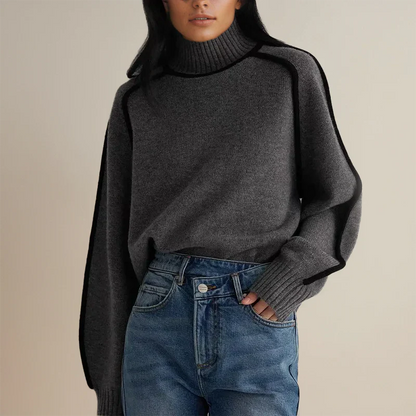 Tamara - Alsidig Rullekravesweater Tamara med Flatterende