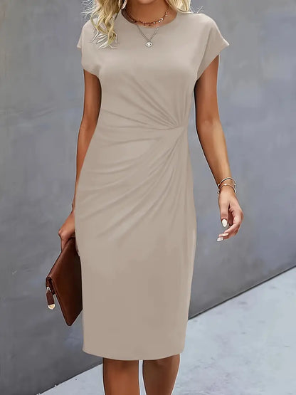 Moderne Dame Elegant Stilfuld Midikjole
