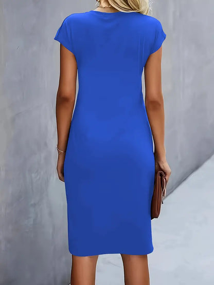 Moderne Dame Elegant Stilfuld Midikjole