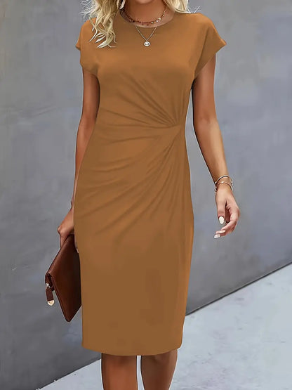 Moderne Dame Elegant Stilfuld Midikjole