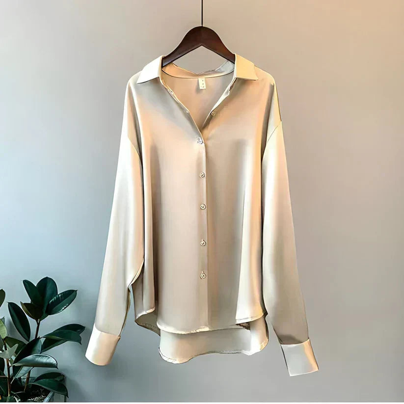 Dame Elegant Forårs Skjorte med Knapper