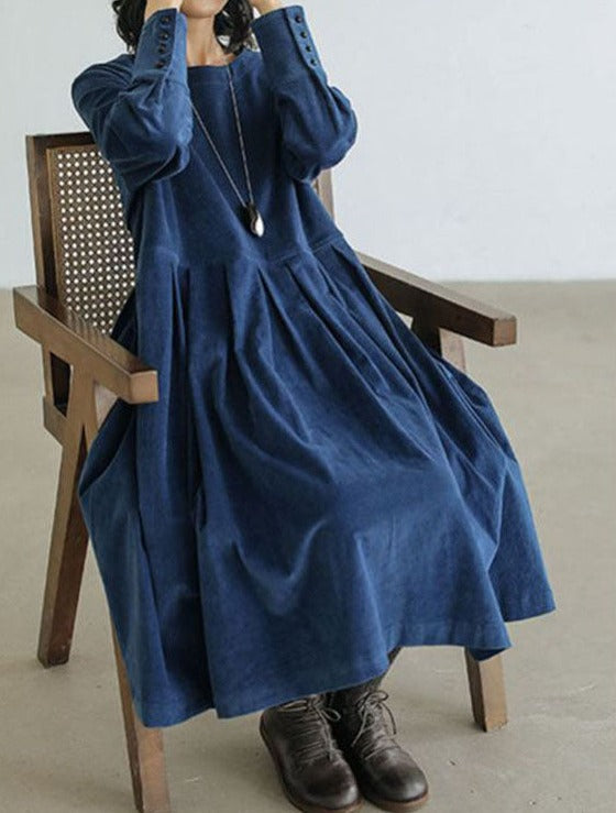 Moderne Dame Elegant Stilfuld Vinterkjole