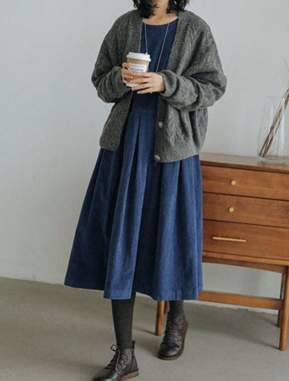 Moderne Dame Elegant Stilfuld Vinterkjole