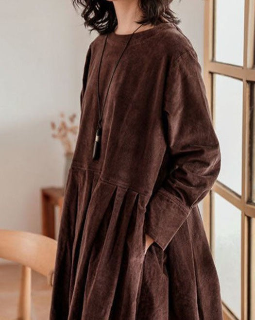 Moderne Dame Elegant Stilfuld Vinterkjole