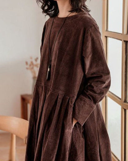 Moderne Dame Elegant Stilfuld Vinterkjole