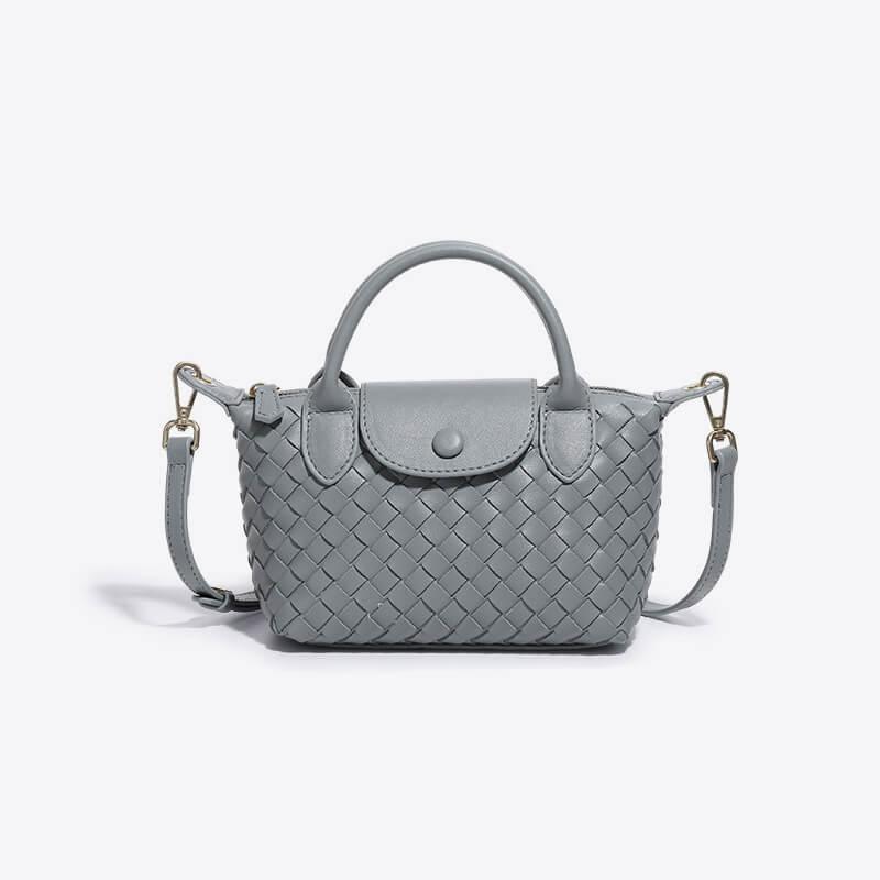 Athena - Kompakt crossbody-taske med vævet tekstur