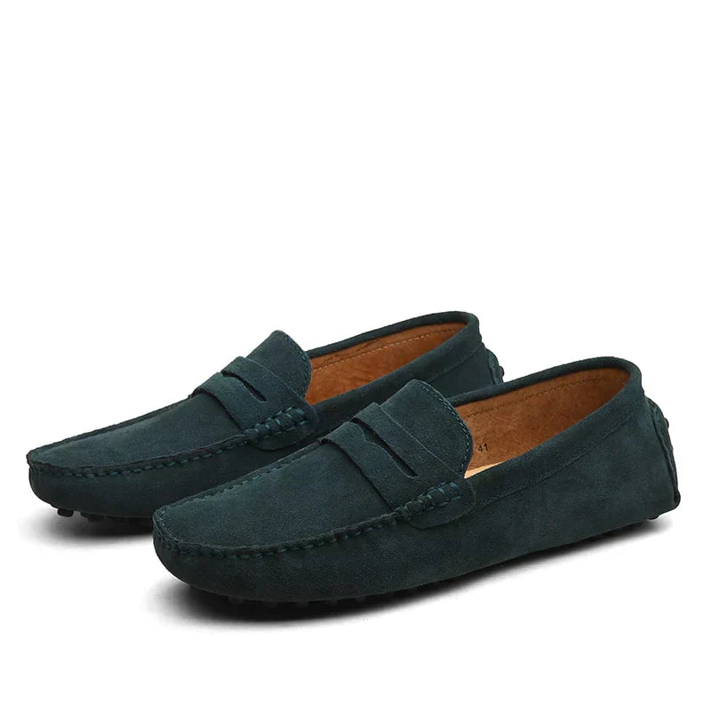 Stilfulde Komfortable Klassiske Ruskindsbilsko Loafers