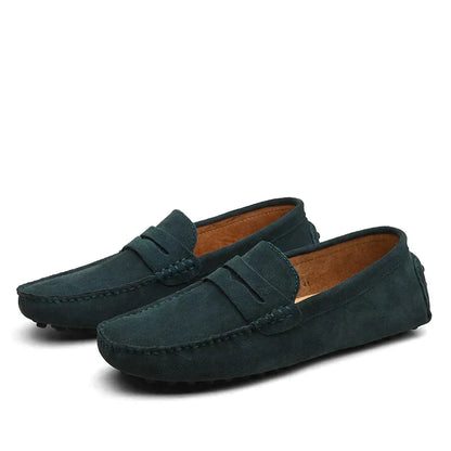 Stilfulde Komfortable Klassiske Ruskindsbilsko Loafers