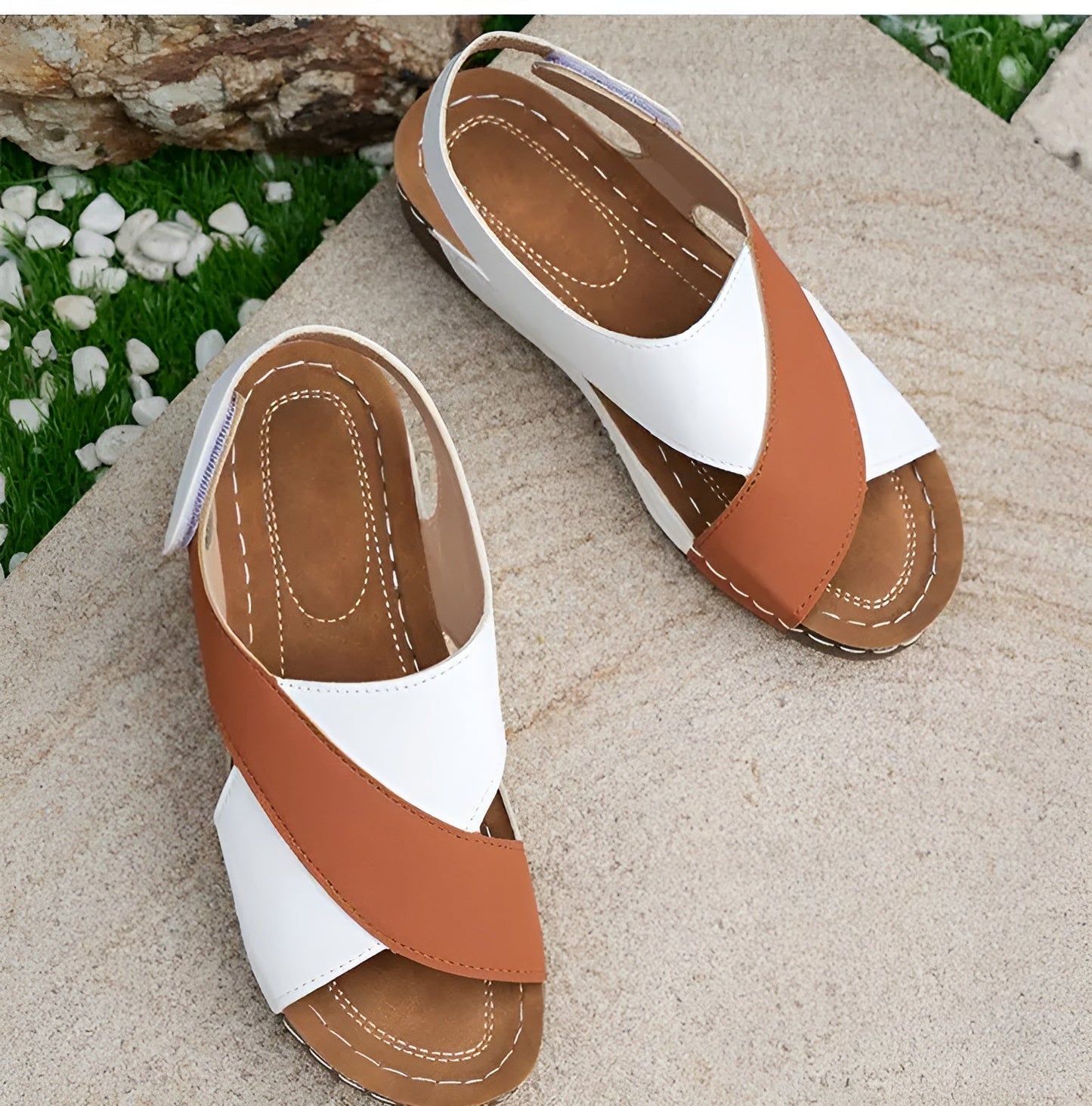 Emily - Elegante sandaler med åben tå og skrå hæl