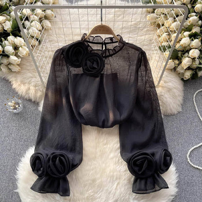 Elegant Dame Forårsbluse med Mavedækning