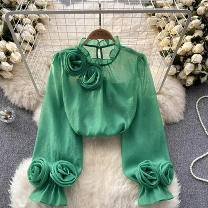 Elegant Dame Forårsbluse med Mavedækning