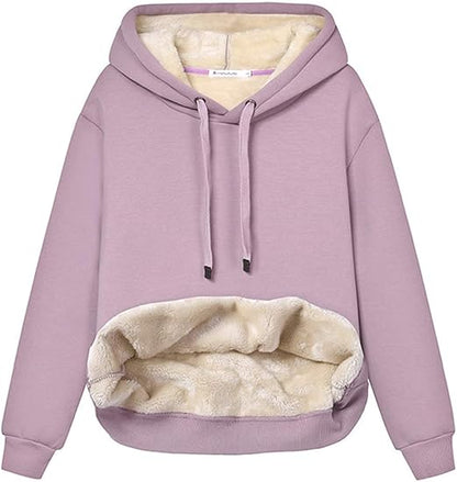 Ingrid | Varmt foret hoodie med justerbar kapuchon og elastiske manchetter